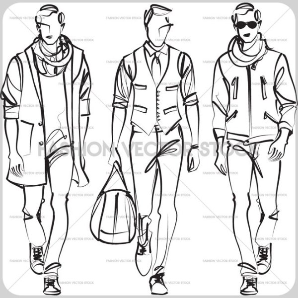 Эскизы мужской одежды