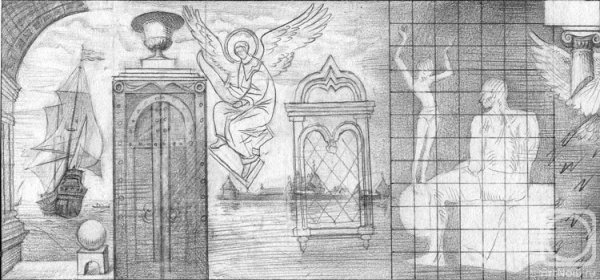 Фреска карандашом