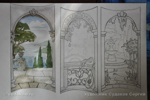 Фреска карандашом