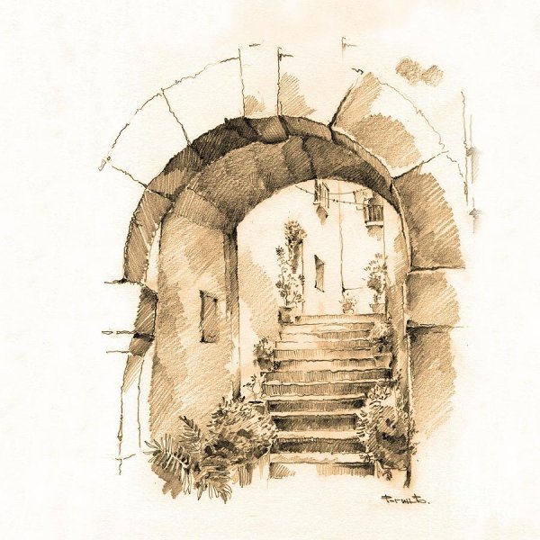 Итальянские пейзажи в графике