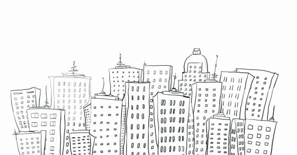 Изображение города раскраска для детей