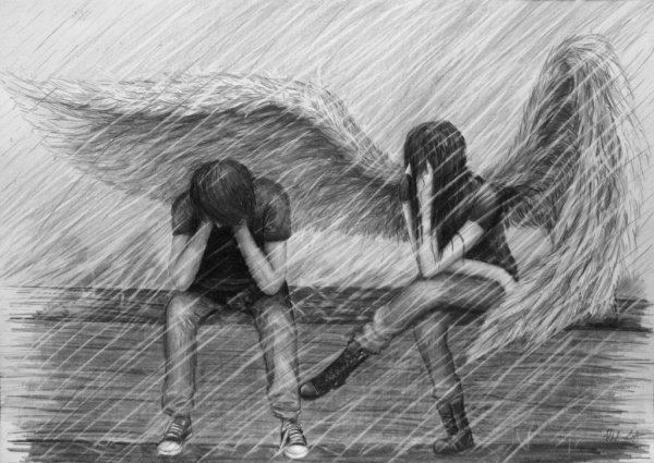 Грустные картинки для срисовки