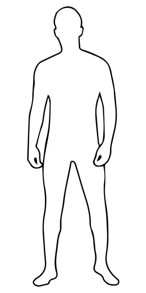 Очертания людей одной линией
