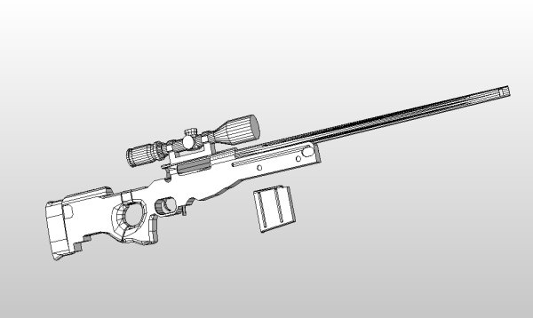Снайперская винтовка AWM чертежи