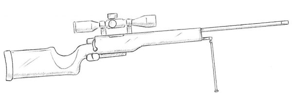 Снайперская винтовка корд рисунок сбоку