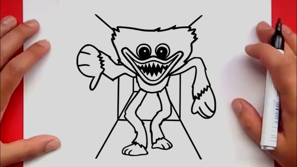 Как нарисовать Хагги Вагги из Poppy Playtime