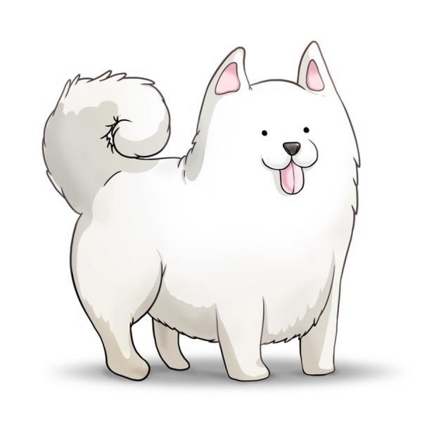 Лайка самоед рисунок