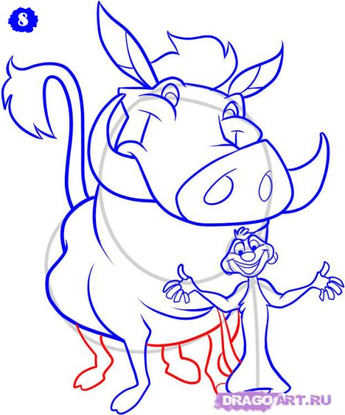 Раскраски Дисней Тимон и Пумба