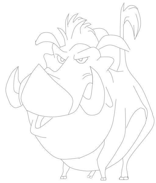 Раскраска Король Лев Тимон и Пумба