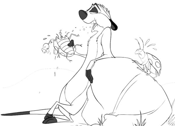 Тимон раскраска