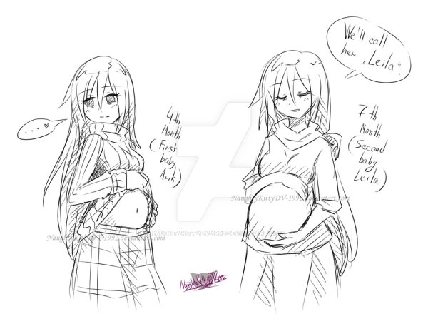 Рисунки для срисовки беременная девушка