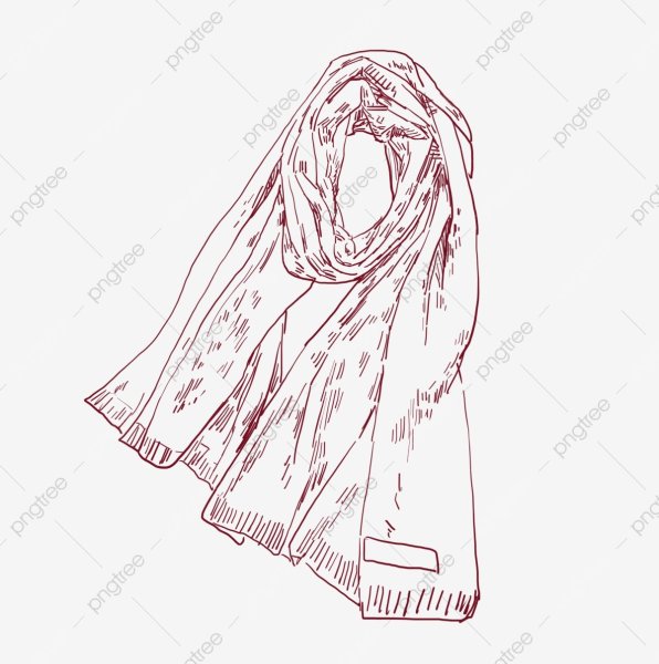 Шарф карандашом