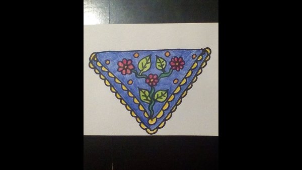 Треугольный платок для рисования детей