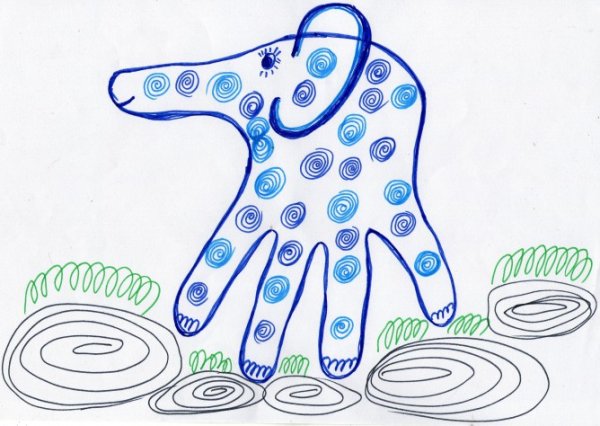 Рисунки пальчиков и ладошек и Рисунки детских рук (50 фото) » Рисунки для рисования и не только
