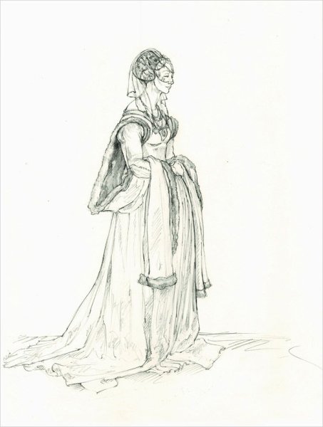 Эскизы костюмов Ромео и Джульетты рисунки