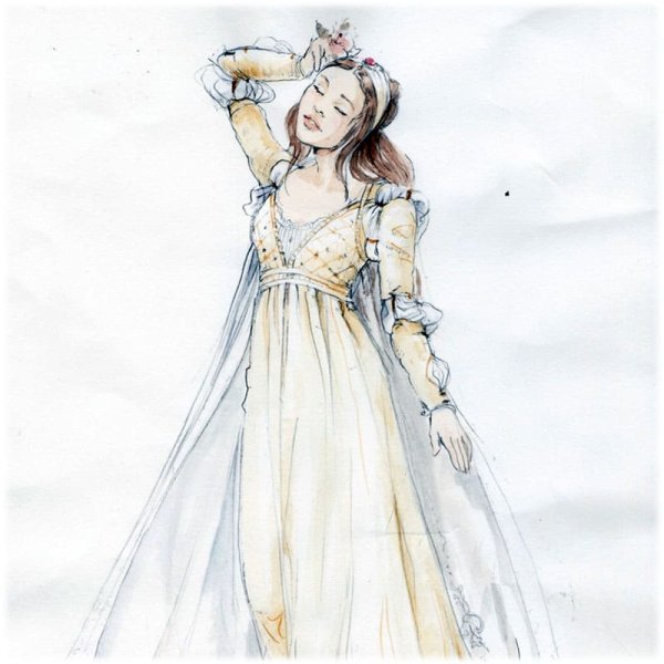 Эскизы средневековых платьев