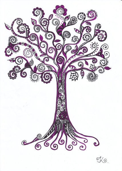 Сказочное дерево в графике