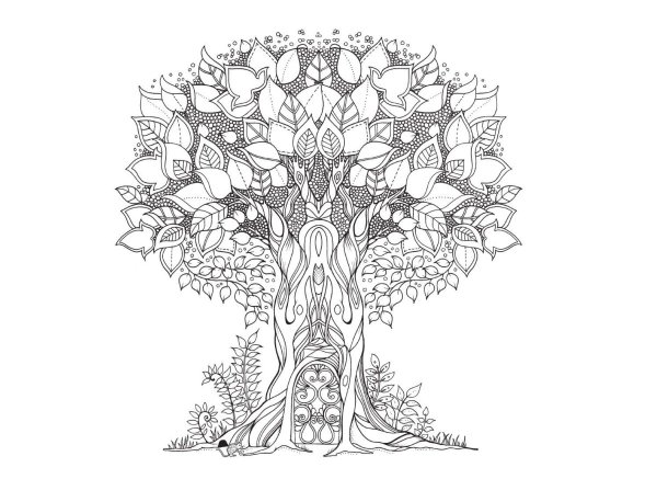 Сказочное дерево карандашом