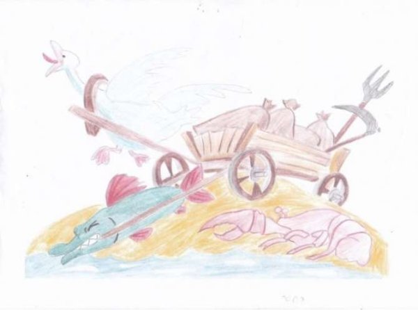 Рисунки к басням Крылова 2 класс