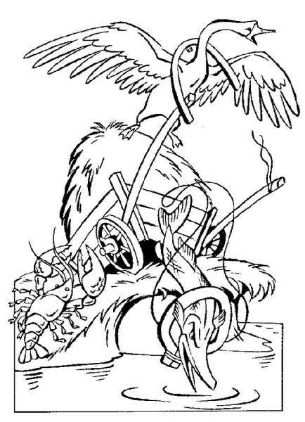 Басни Крылова раскраски