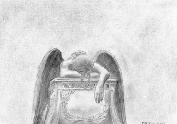 Картины ангелов карандашом