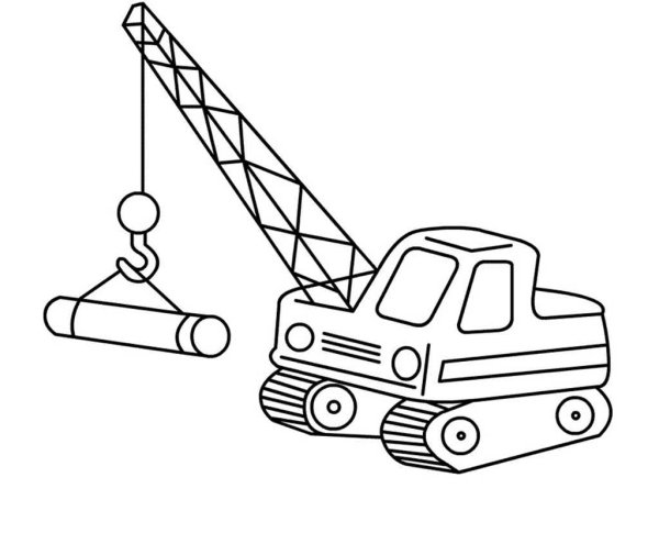 Кран раскраска