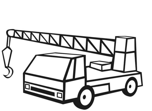 Подъемный кран раскраска