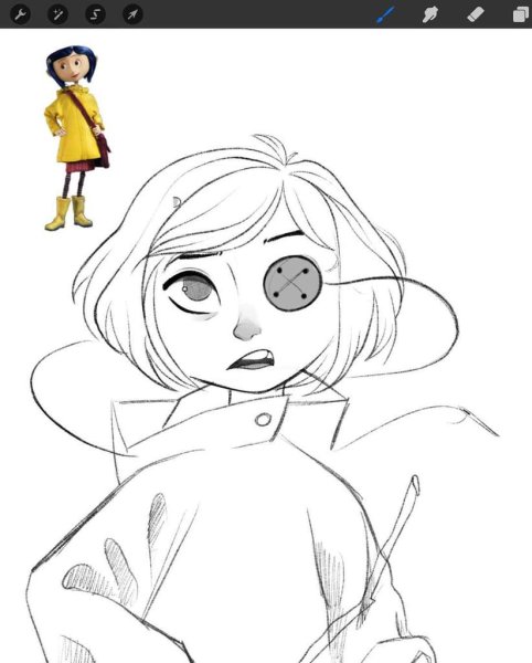 Коралина в стране кошмаров рисовать