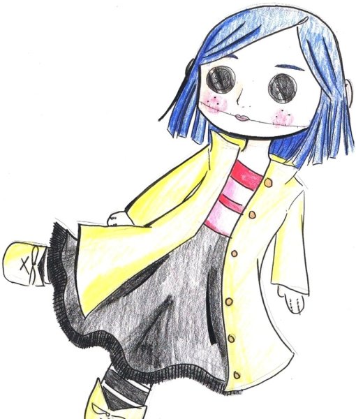 Коралина в стране кошмаров для срисовки