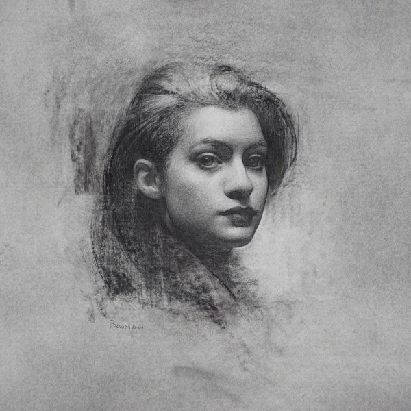 Портрет угольным карандашом