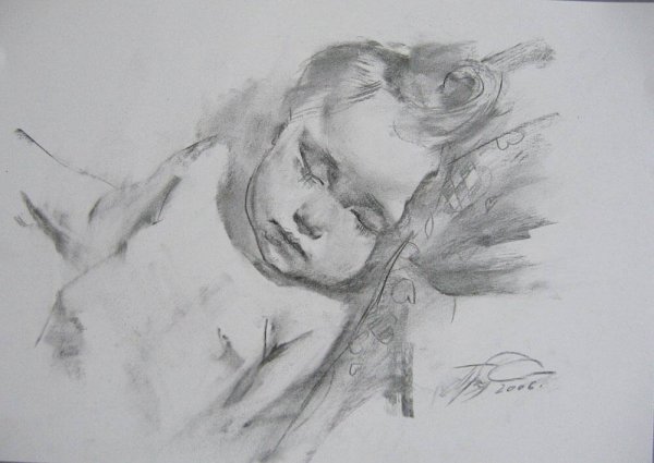 Рисунки углем