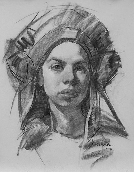 Рисунки углем