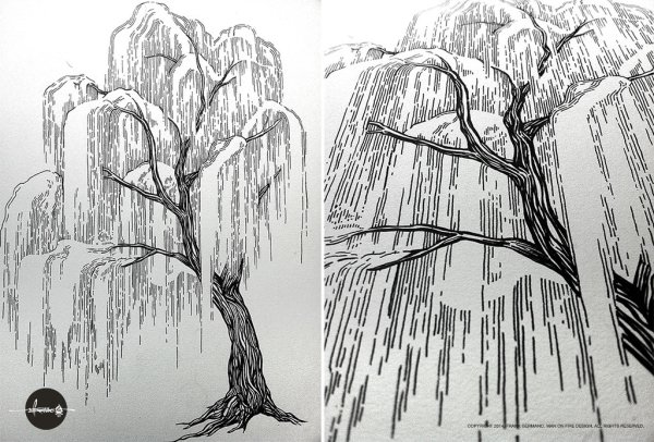 Плакучая Ива набросок
