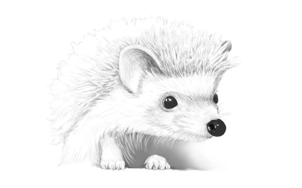 Еж раскраска