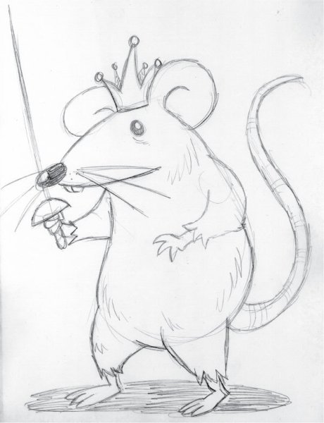 Рисунок крысы для срисовки