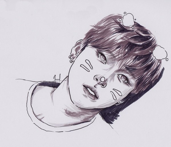 Минхо арт Stray Kids