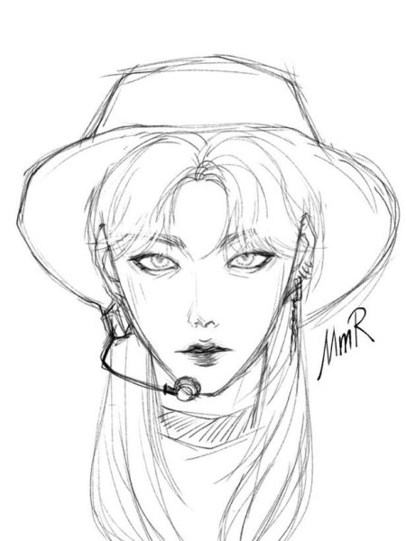 Хёнджин Stray Kids рисовать