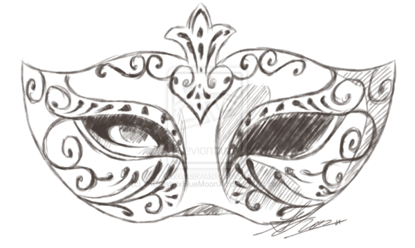 Карнавальные маски рисунок для срисовки