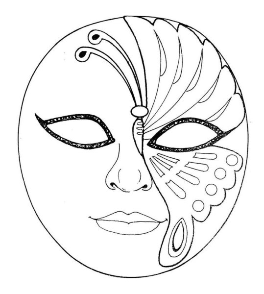 Эскиз маски карнавальной