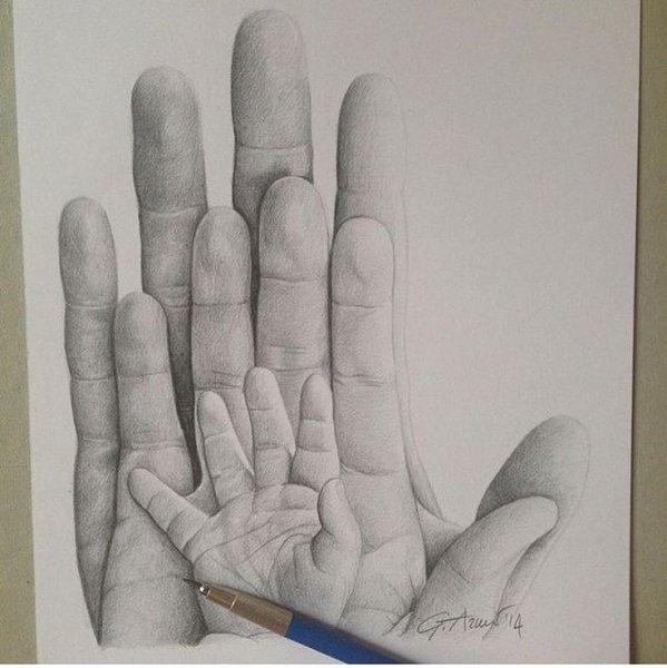 Ладонь карандашом