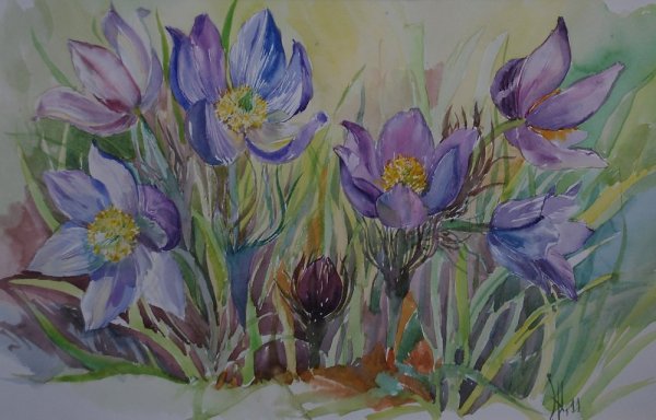 Рисование весенних цветов