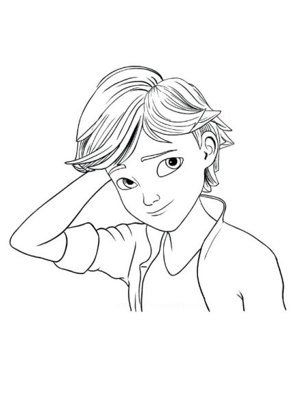 Раскраска Адриан Агрест