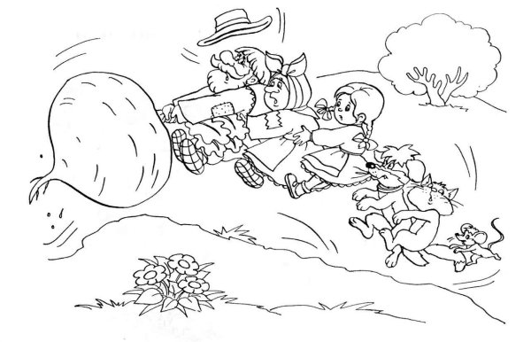 Раскраска Репка для детей 1 класс