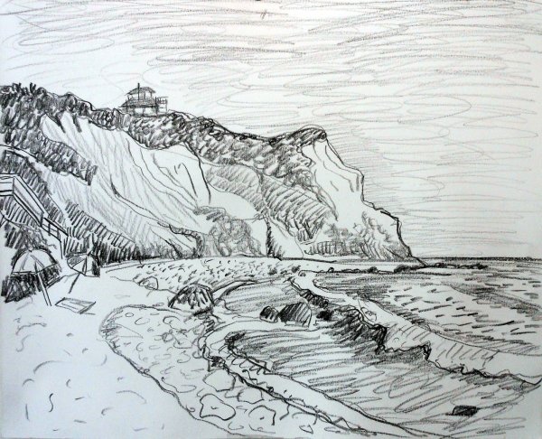 Побережье карандашом