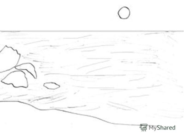 Нарисовать море поэтапно