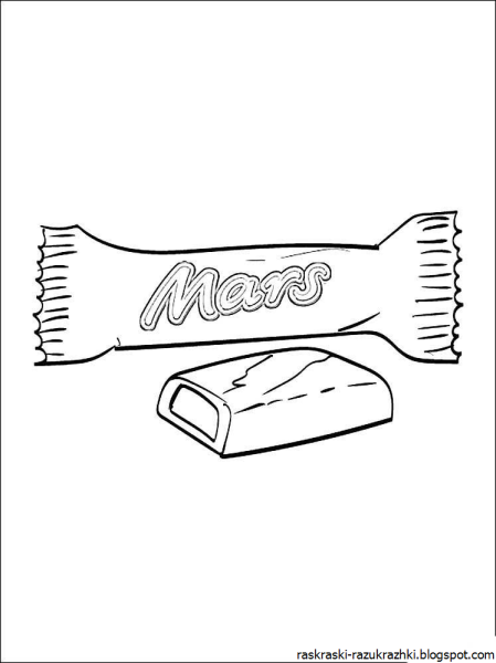 Конфеты для раскрашивания