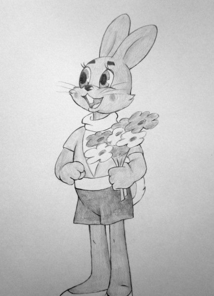 Нарисовать зайца из ну погоди