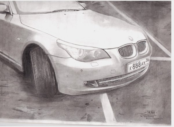 BMW m5 рисоваться