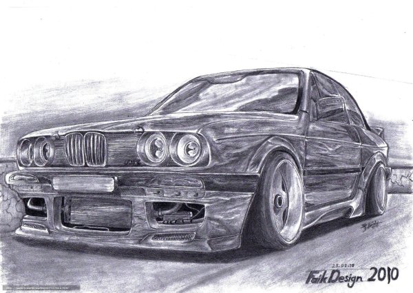 BMW e30 карандашом