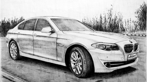 BMW рисунок карандашом